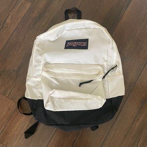 Black and White Jansport Backpack